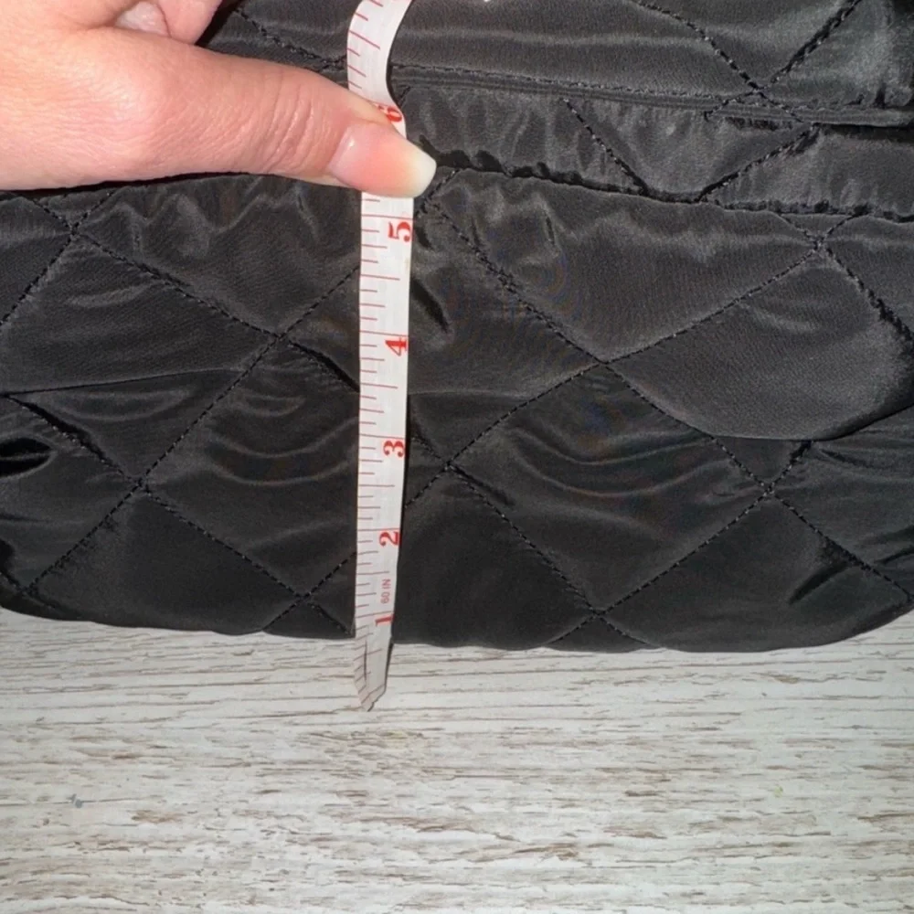 Steve Madden Quilted Black Backpack Set